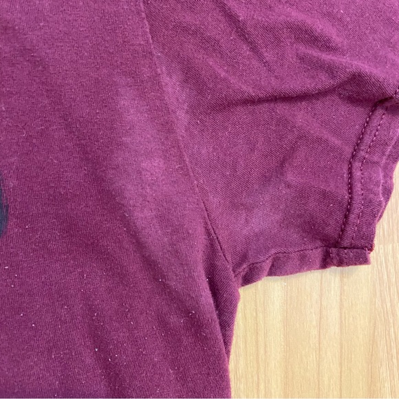 Vintage Men’s Simple Plan Distressed Spell Out Y2K Maroon T-Shirt Medium - Picture 10 of 10